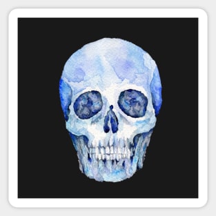 Halloween Watercolor Skull Horror Fan Sticker